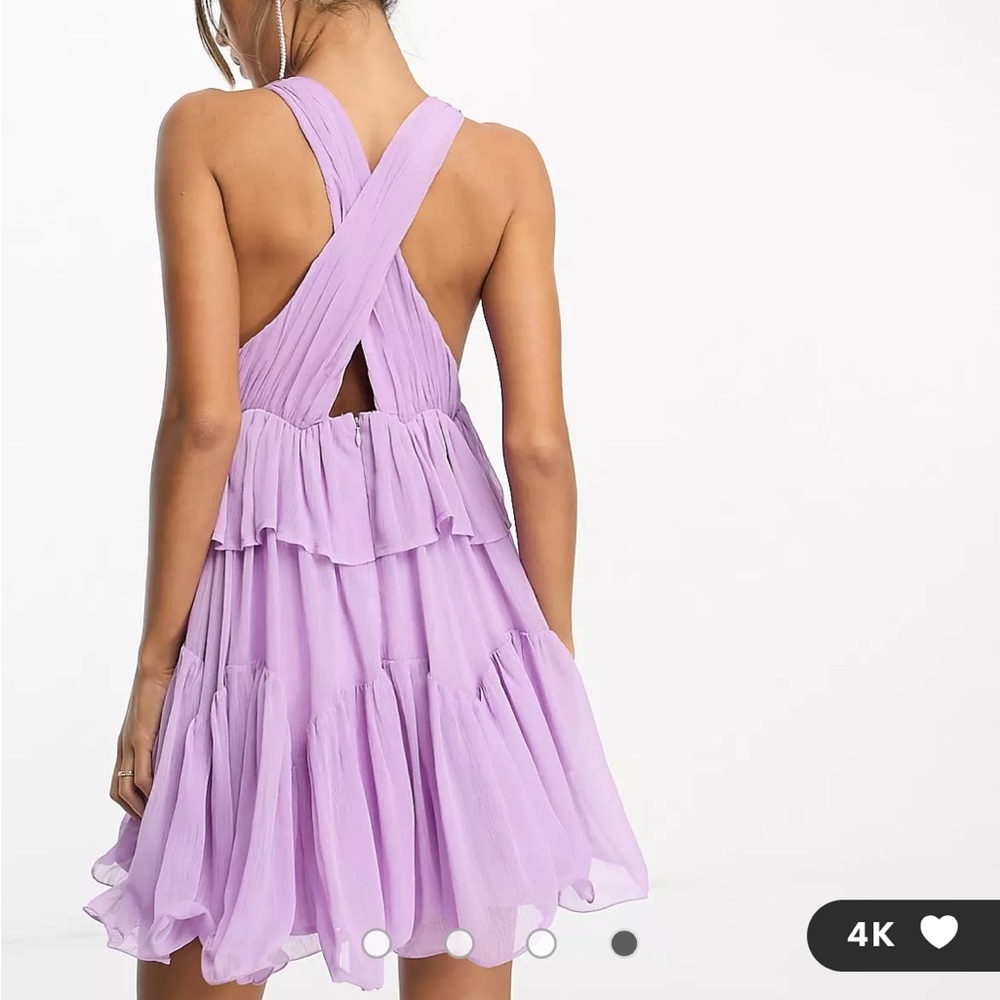 Purple Ruffle Mini Dress from ASOS - Picture 4 of 4